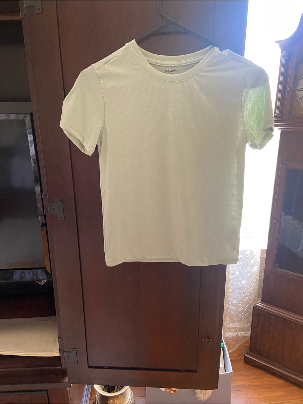 Layer 8 Light Sage Performance V-Neck Tee